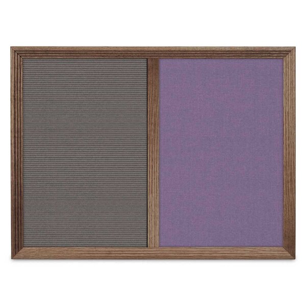 Enclosed Corkboard, 1 Door, 60"x36", 4" Fra, UV3417-SATIN-PEARL